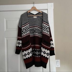 Chunky geo cardigan